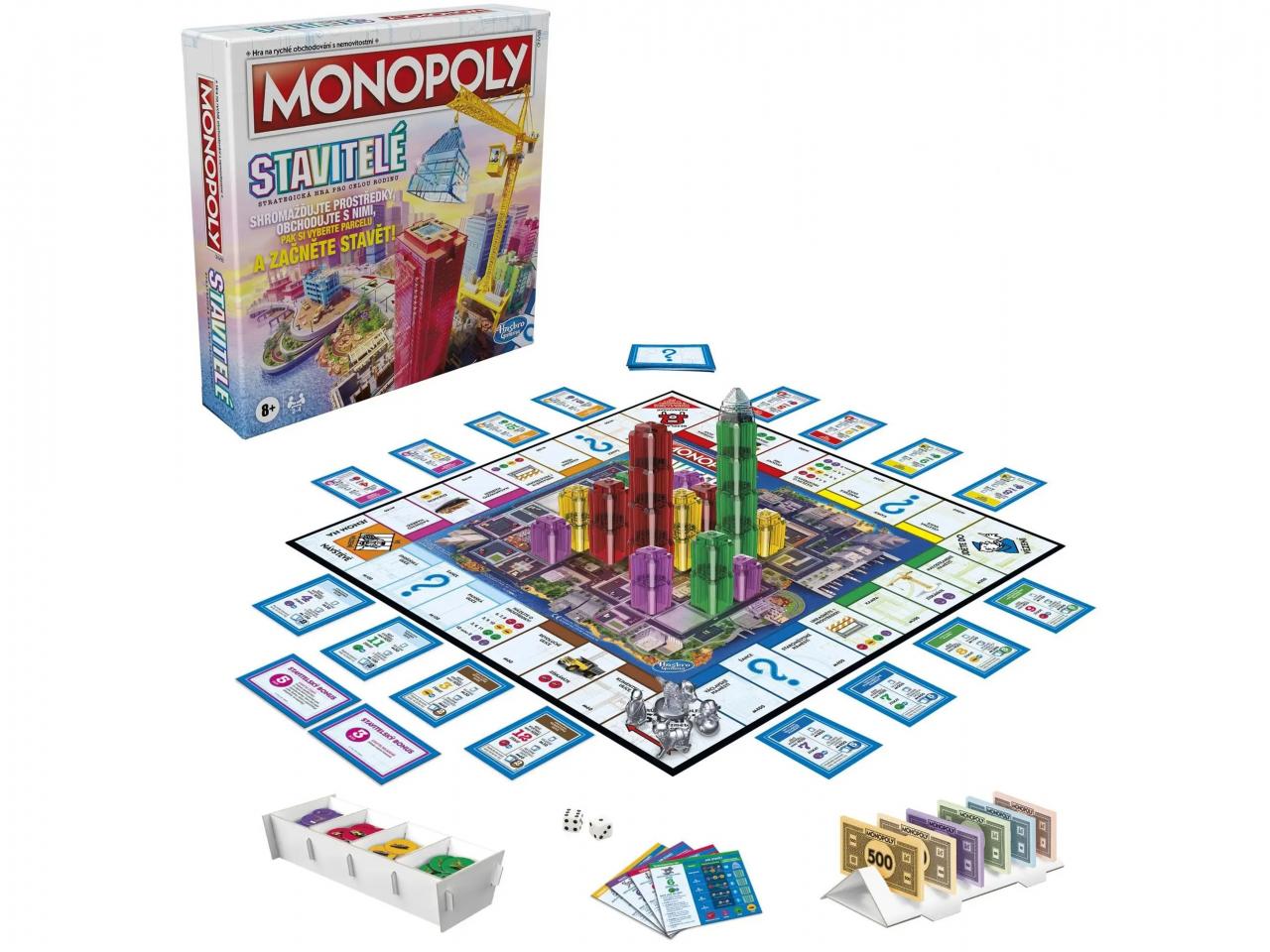 Společenská stolní hra HASBRO Monopoly Stavitelé, jazyk maďarština