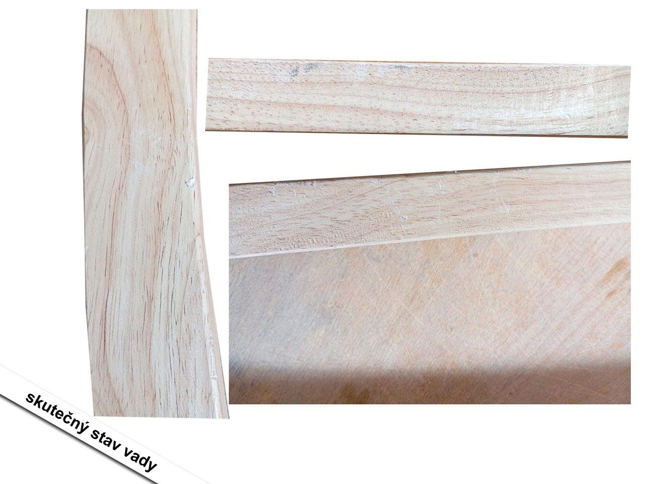 Houpací křeslo 839-613V00BG, z masivního dřeva, 71 x 92 x 101 cm, krémově bílá