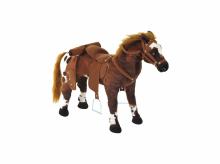 Dětský jezdecký kůň 330-051, plyšový, se zvukem, 85 x 28 x 60 cm