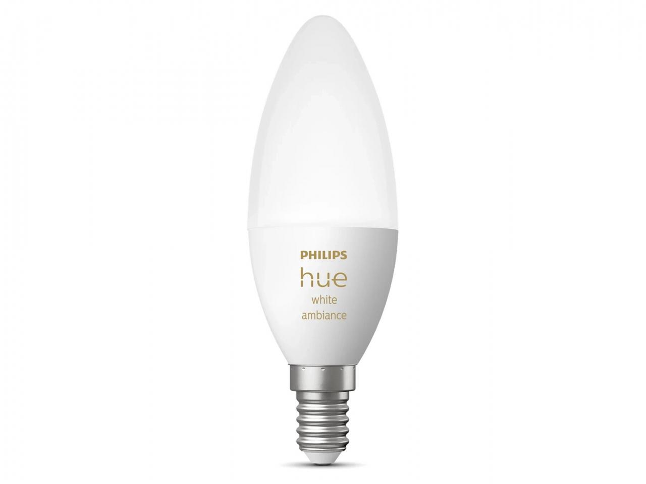 LED Žárovka PHILIPS Hue White Ambiance Bluetooth, E14, 6W, 470lm, 2200-6500K, studená bílá (8718699726294)