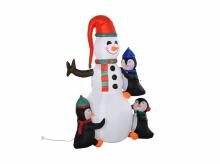 Nafukovací vánoční sněhulák a tučňáci HOMCOM 844-232V90