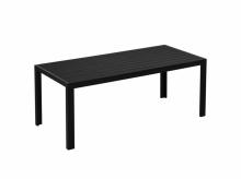 Zahradní stůl 01-0703, terasový stůl, párty stůl, černý, 190 x 84,5 x 72 cm