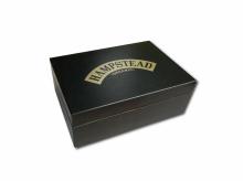 Luxusní černá dřevěná kazeta mix sáčkových BIO čajů HAMPSTEAD Tea 6 druhů 78 ks 
