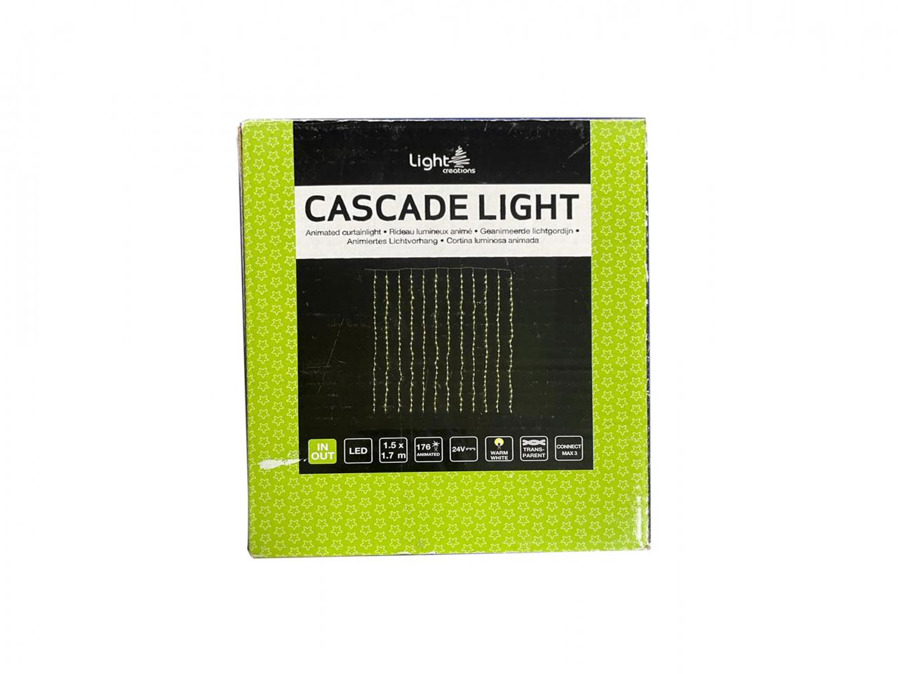 LED světelný řetěz LIGHTS CREATIONS Cascade Light, 176 LED žárovek, 1,5 x 1,7 m