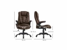 Kancelářská masážní židle HOMCOM A2-0056 - hnědá
