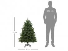 Umělý vánoční stromek 830-281, 1,2 m, kovový stojan, PVC, PE