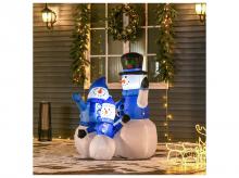 Nafukovací vánoční dekorace Snowman Family HOMCOM 844-169