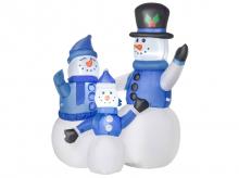 Nafukovací vánoční dekorace Snowman Family HOMCOM 844-169