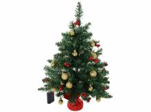 Umělý vánoční stromek 830-257, 73 odolných větví, 15 teplých LED světel, zelený, 20 x 60 cm