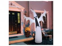 Dekorace na Halloween 844-174, samonafukovací, duch, LED osvětlení, bílá, 130 x 30 x 180 cm