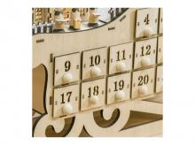 Adventní kalendář 830-418, 24 zásuvkových přihrádek, s LED osvětlením, 45 x 10 x 31 cm