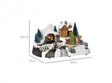 Vánoční vesnička 830-336, s LED osvětlením, 8 různých skladeb, 19 x 19,5 x 30 cm