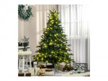 Umělý vánoční stromek 830-557V90GN, s řetězem LED světel, nehořlavý plast, 1,80 m