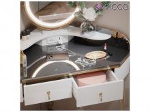 Rohový toaletní stolek se zrcadlem VICCO Amira