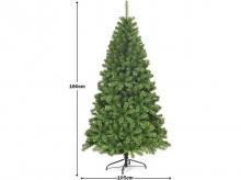 Umělý vánoční stromek CM22732, 180 cm, s kovovým stojanem, skládací systém, zelený
