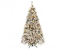 Umělý vánoční stromek COSTWAY CM22728DE, 180 cm, prémiové jehly z PVC, s LED světly