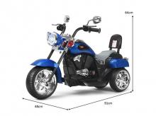 Elektrická motorka TY327686DE-BL, 6V, s nastavitelným zvukem, světlometů a klaksonem, pro děti od 3 let, modrá