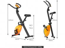 Rotoped SP37320, ergometr, fitness kolo, černý-oranžový