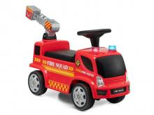 Dětské hasičské auto COSTWAY TQ10092RE, odrážedlo, s bublinkovou pistolí a žebříkem, hudbou, pro děti 18-36 měsíců, červené