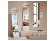 Zrcadlo JV10883SL, celorozměrné zrcadlo, stojací, nástěnné, stříbrné