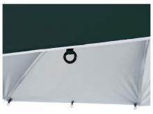 Plážový slunečník 84D-022GN, 2v1, ochrana proti větru, přístřešek na pláž, tmavě zelený, 210 x 222 cm