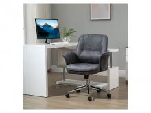 Kancelářská židle 921-456CG, kancelářské křeslo, výškově nastavitelné, funkce kolébky, otočné, ocel, tmavě šedá