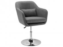 Barová židle 833-757V01CG, otočná, výškově nastavitelná, lněný polyester, ocel, tmavě šedá, 57 x 57 x 77,5–87 cm
