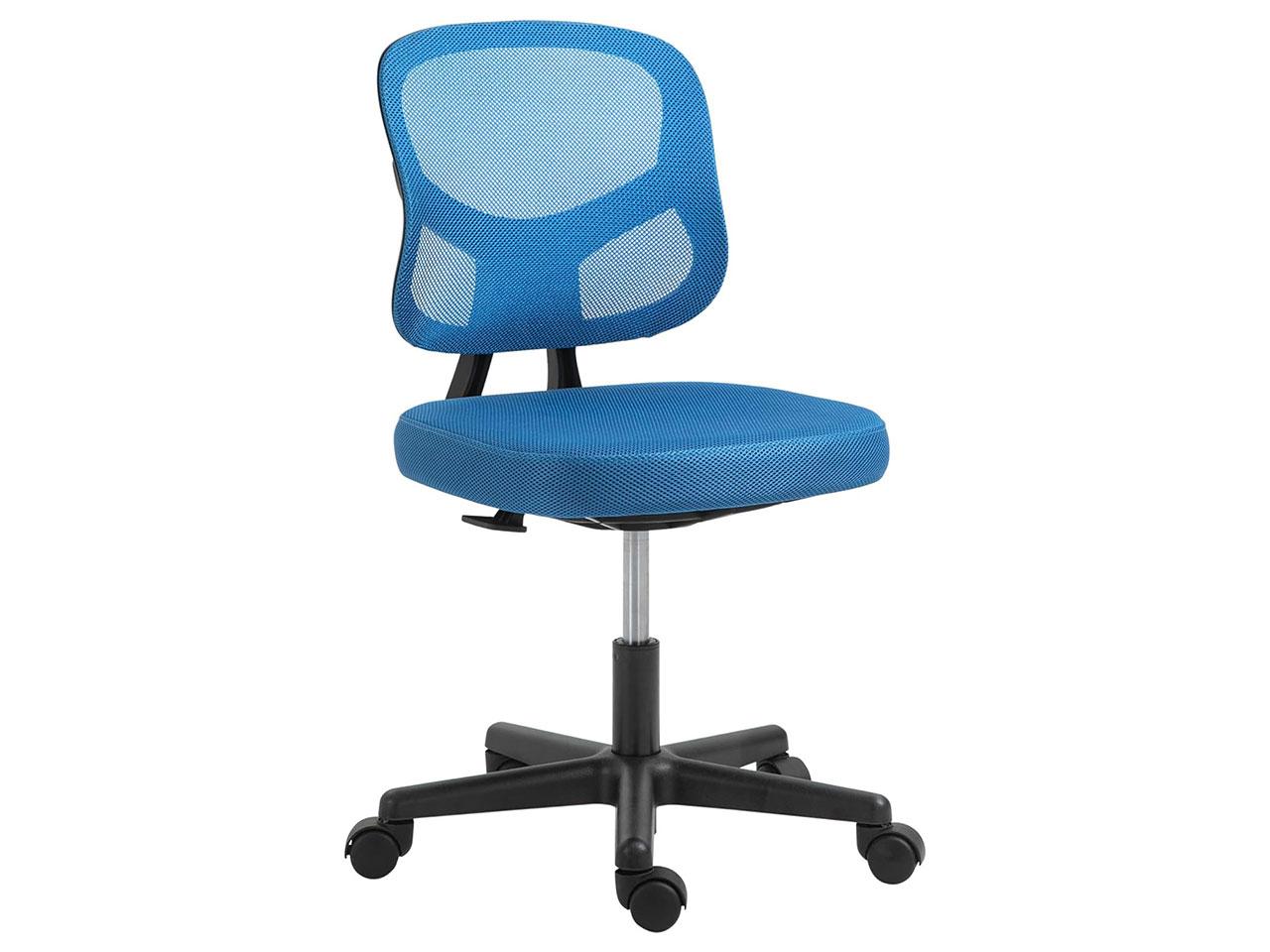 Kancelářská židle 921-591BU, síťová, otočná o 360°, nastavitelná výška, modrá, 52 x 54 x 74 – 84 cm