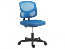 Kancelářská židle 921-591BU, síťová, otočná o 360°, nastavitelná výška, modrá, 52 x 54 x 74 – 84 cm