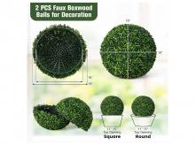 Umělá rostlina HZ10142GN-2, 2 ks, topiary koule, dekorativní, vnitřní/venkovní použití