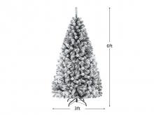 Umělý vánoční stromek CM22067, 180 cm, zasněžený, kovový stojan