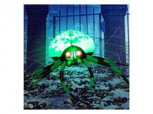 Nafukovací halloweenský pavouk TX10003DE, s pavučinou, 153 x 92 x 27 cm