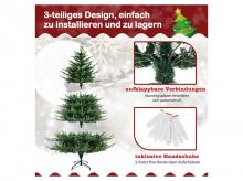 Umělý vánoční stromek CM24316DE, 183 cm, s 8 světelnými režimy a 280 teplými bílými LED světly