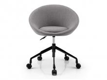 Kancelářská židle JV10357HS, kulatá, otočná, nastavitelná, šedá