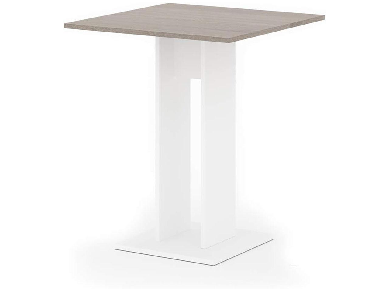 Jídelní stůl Ewert, sonoma/bílá, dřevěný, 65 x 65 cm