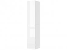 Koupelnová skříňka Izan, bílá, vysoký lesk, dřevěná, 36,6 x 171,6 cm
