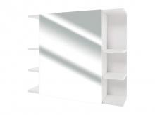 Koupelnová zrcadlová skříňka Fynn, závěsné zrcadlo, bílé, 80 x 64 cm